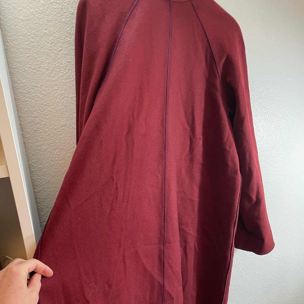 Beppa Red Single Button Double Face Wool Coat Siz… - image 8